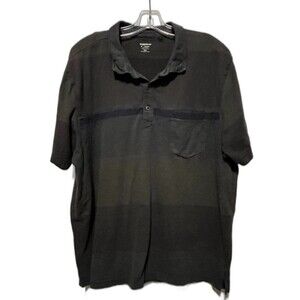 Toad and Co Shirt Mens XL Striped Polo Pocket Organic Cotton Short Sleeve